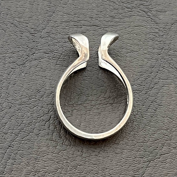 🔴SOLD🔴 Vintage sterling silver ring with eight interchangeable cats eye ring - Picture 4 of 16